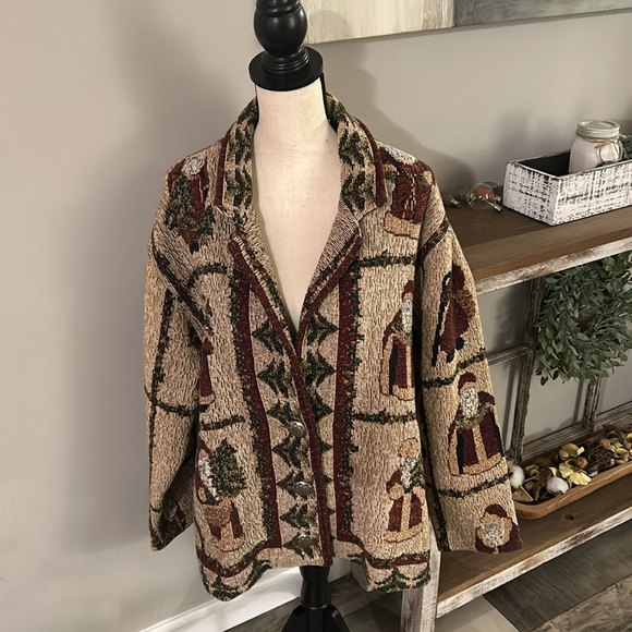 PAINTED PONY CHRISTMAS TAPESTRY COAT size XL - Picture 7 of 9